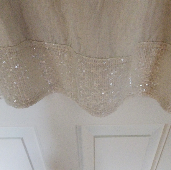Lungo L'Arno Linen  Shift Dress Sequins Beach Resort Event Size Small - Picture 6 of 9